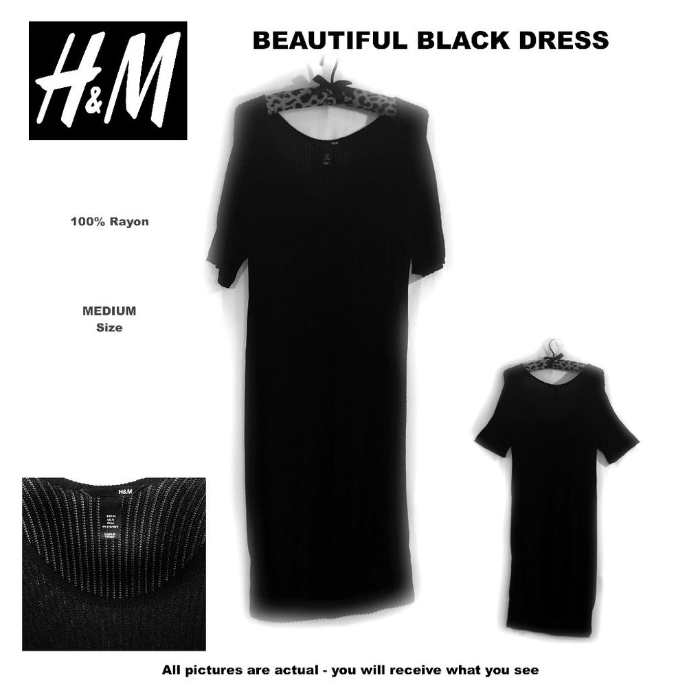 H&M BLACK DRESS - Picture 2 of 5
